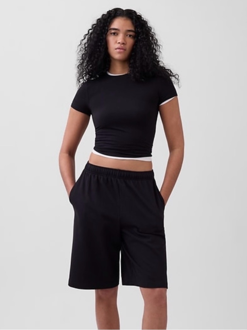 GAP 11.5" VintageSoft Terry Longline Sweat Shorts - Picture 3 of 6